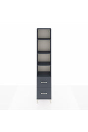 Arges Dolap 4 Raflı 2 Çekmeceli 44x30x221 Antrasit-Antrasit