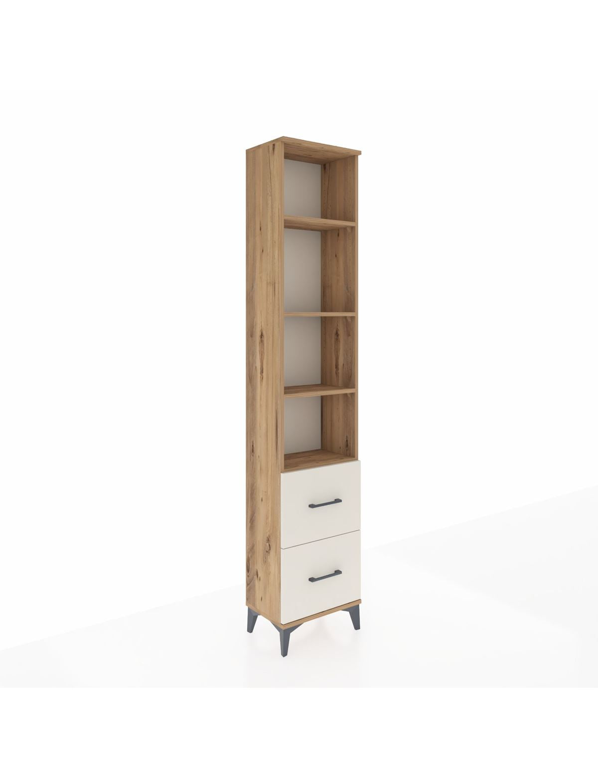 Arges Dolap 4 Raflı 2 Çekmeceli 44x30x221 Çam-Aytaşı