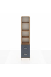 Arges Dolap 4 Raflı 2 Çekmeceli 44x30x221 Çam-Antrasit