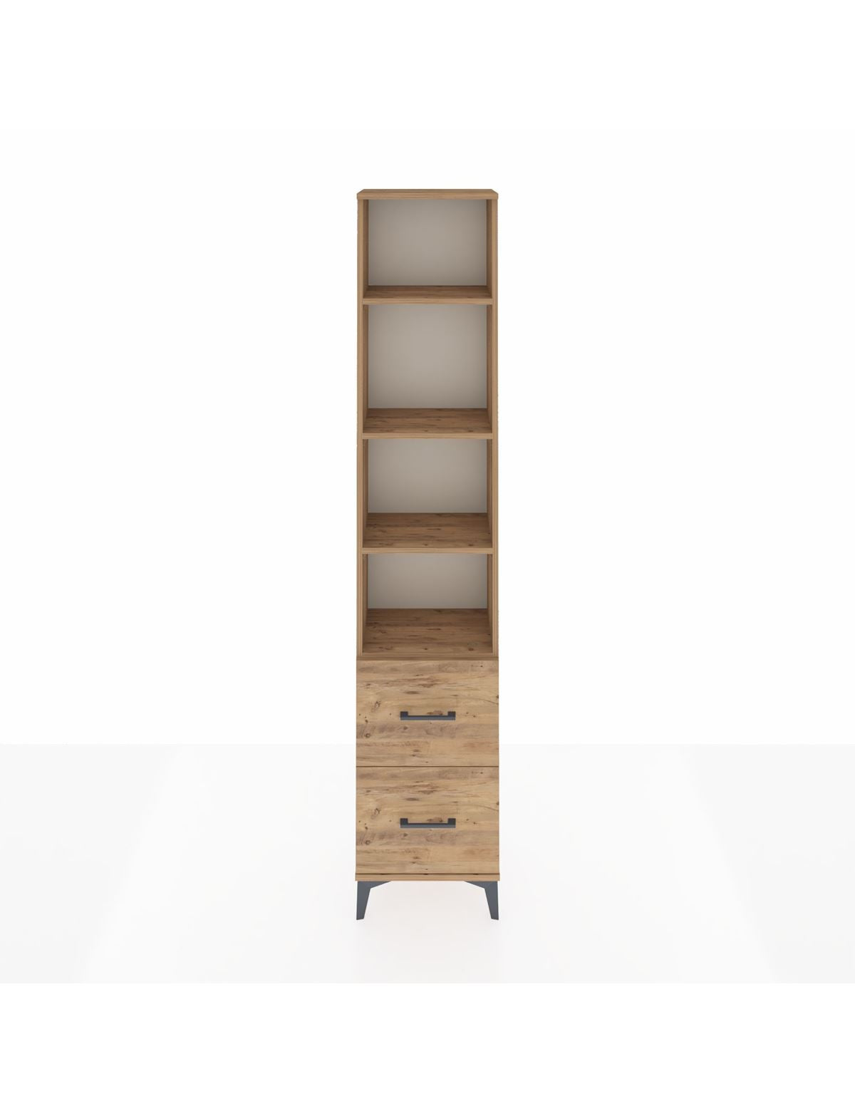 Arges Dolap 4 Raflı 2 Çekmeceli 44x30x221 Çam-Çam