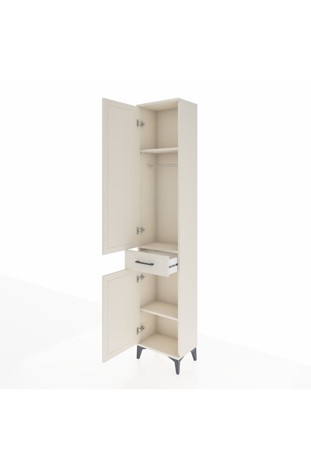 Arges Dolap 3 Raflı Tek Çekmeceli Tek Askılı 44x30x221 Aytaşı-Aytaşı