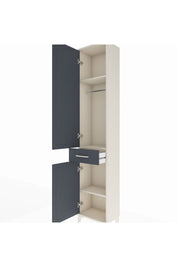 Arges Dolap 3 Raflı Tek Çekmeceli Tek Askılı 44x30x221 Aytaşı-Antrasit