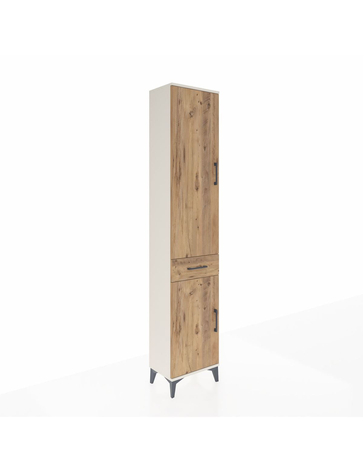 Arges Dolap 3 Raflı Tek Çekmeceli Tek Askılı 44x30x221 Aytaşı-Çam