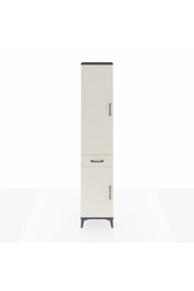 Arges Dolap 3 Raflı Tek Çekmeceli Tek Askılı 44x30x221 Antrasit-Aytaşı