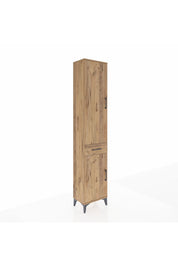 Arges Dolap 3 Raflı Tek Çekmeceli Tek Askılı 44x30x221 Çam-Çam