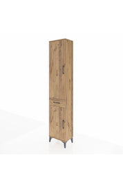 Arges Dolap 3 Raflı Tek Çekmeceli Tek Askılı 44x30x221 Çam-Çam