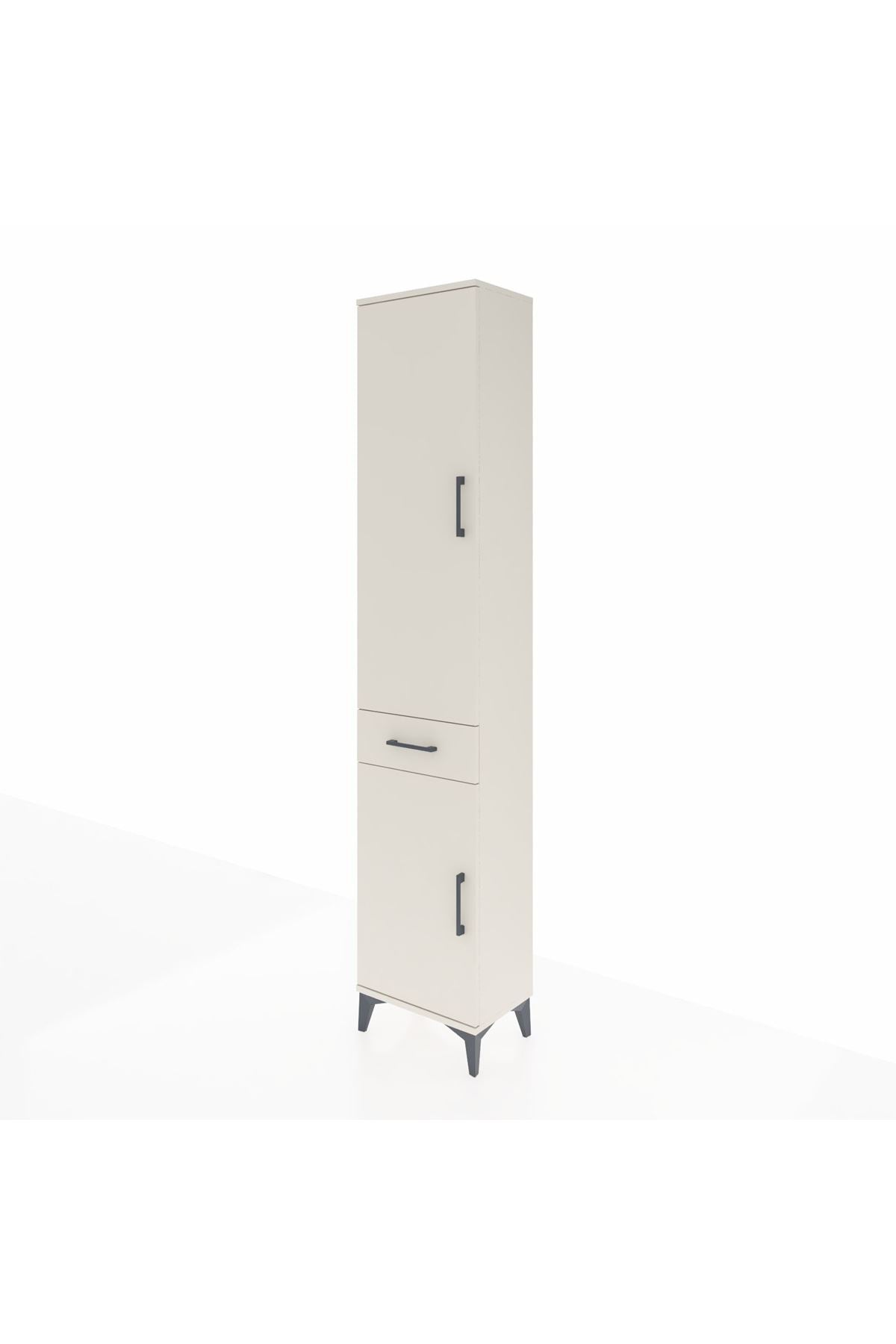 Arges Dolap 4 Raflı Tek Çekmeceli 2 Kapaklı 44x30x221 Aytaşı-Aytaşı