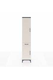 Arges Dolap 4 Raflı Tek Çekmeceli 2 Kapaklı 44x30x221 Antrasit-Aytaşı