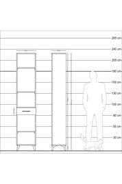 Arges Dolap 4 Raflı Tek Çekmeceli 44x30x221 Aytaşı-Aytaşı