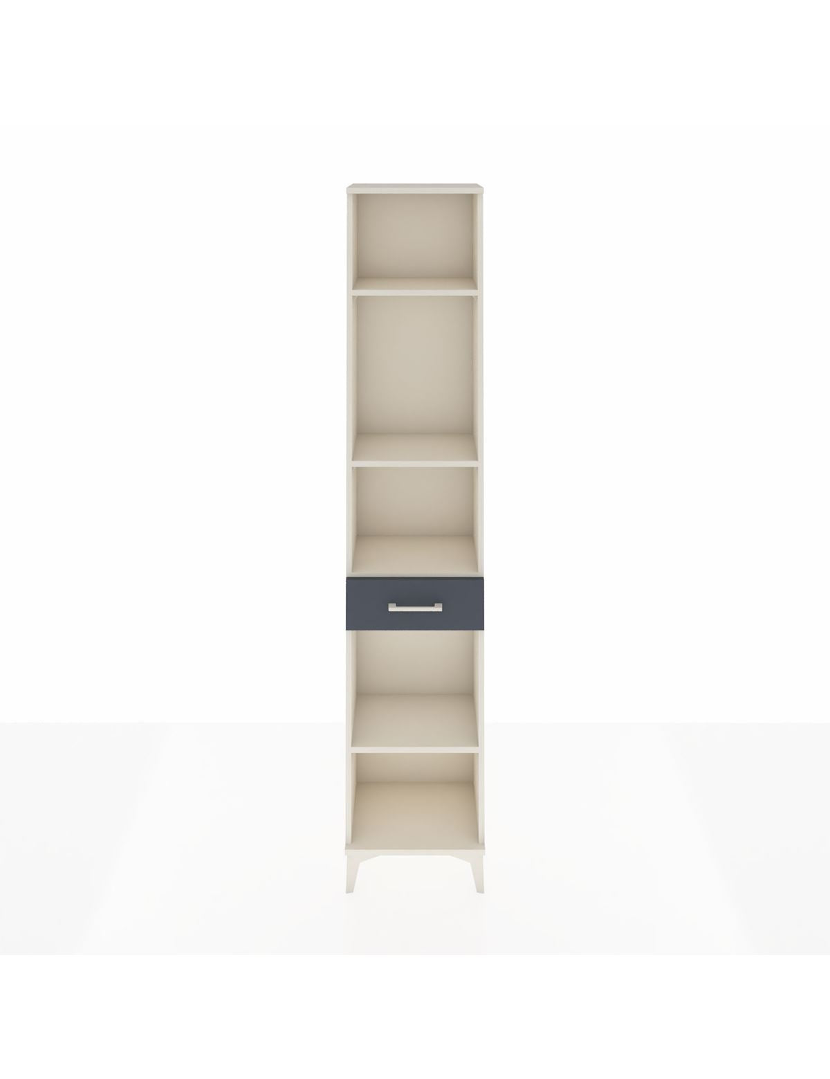 Arges Dolap 4 Raflı Tek Çekmeceli 44x30x221 Aytaşı-Antrasit