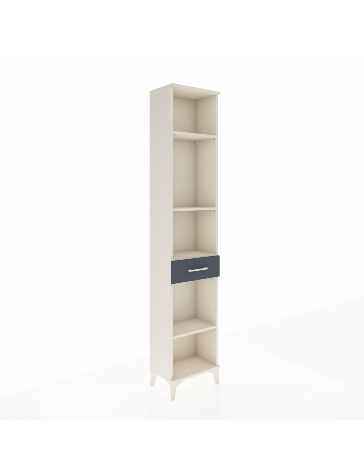 Arges Dolap 4 Raflı Tek Çekmeceli 44x30x221 Aytaşı-Antrasit