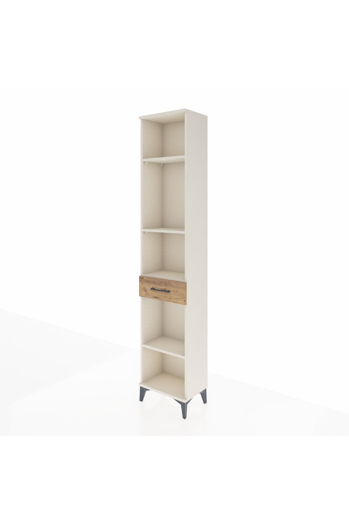 Arges Dolap 4 Raflı Tek Çekmeceli 44x30x221 Aytaşı-Çam