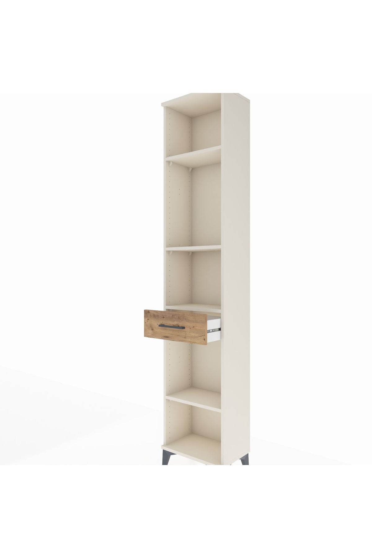 Arges Dolap 4 Raflı Tek Çekmeceli 44x30x221 Aytaşı-Çam