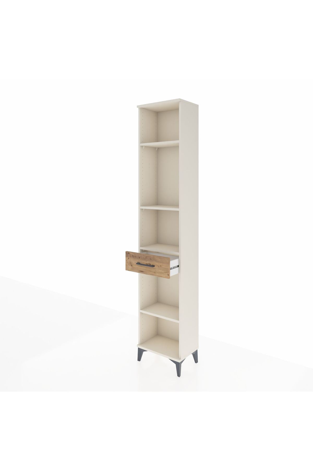 Arges Dolap 4 Raflı Tek Çekmeceli 44x30x221 Aytaşı-Çam