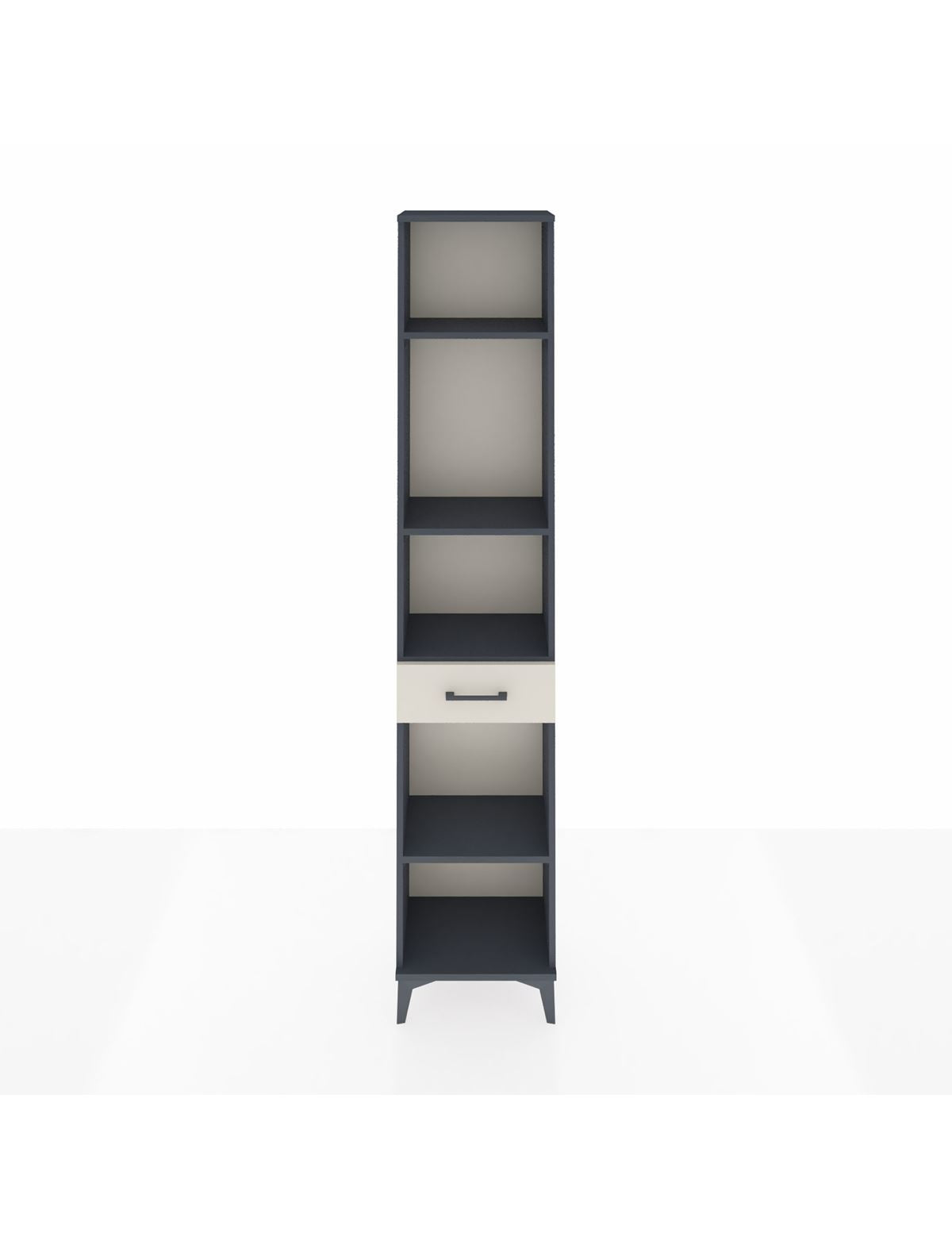 Arges Dolap 4 Raflı Tek Çekmeceli 44x30x221 Antrasit-Aytaşı