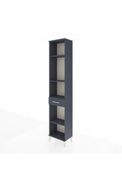 Arges Dolap 4 Raflı Tek Çekmeceli 44x30x221 Antrasit-Antrasit