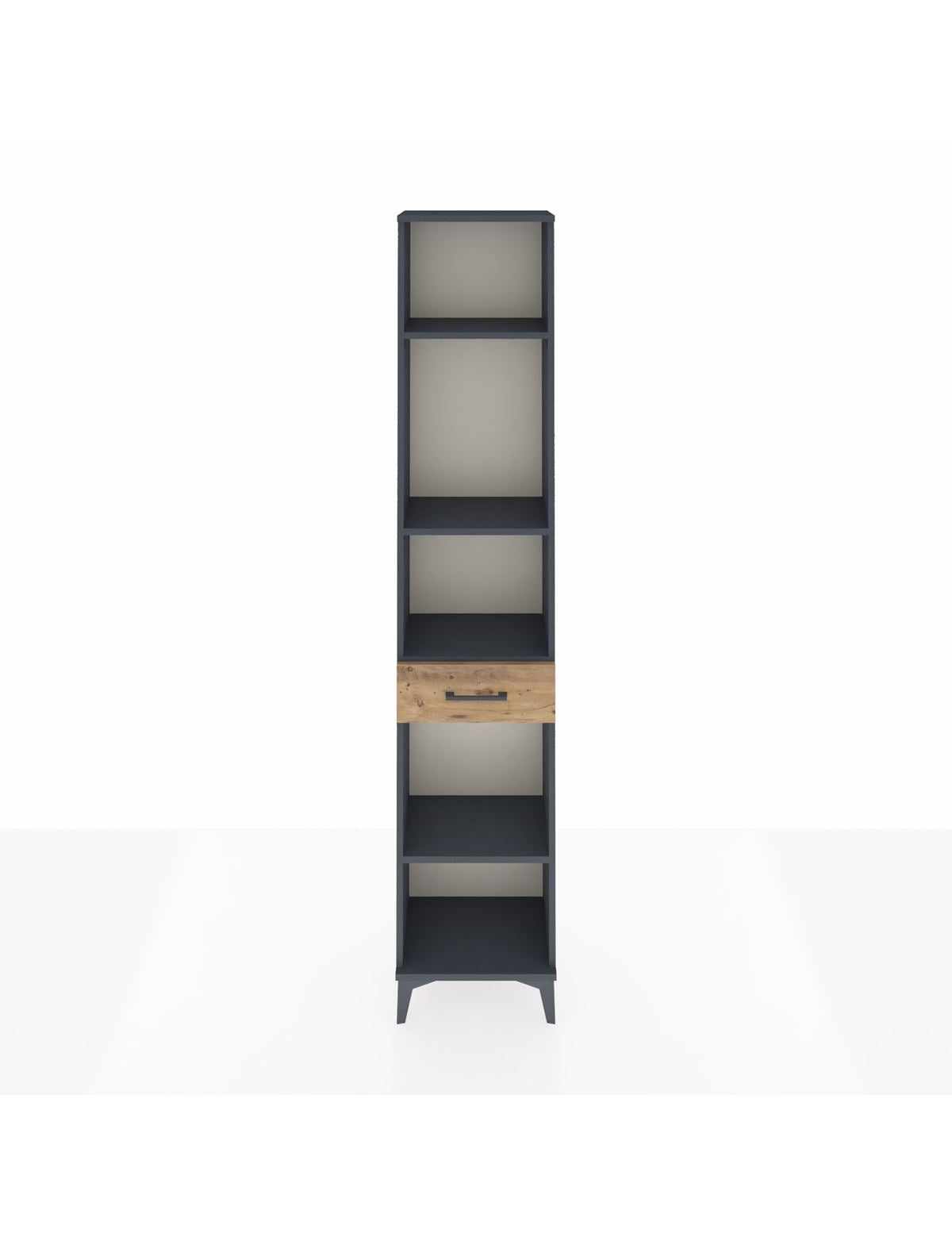 Arges Dolap 4 Raflı Tek Çekmeceli 44x30x221 Antrasit-Çam