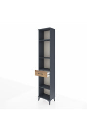 Arges Dolap 4 Raflı Tek Çekmeceli 44x30x221 Antrasit-Çam