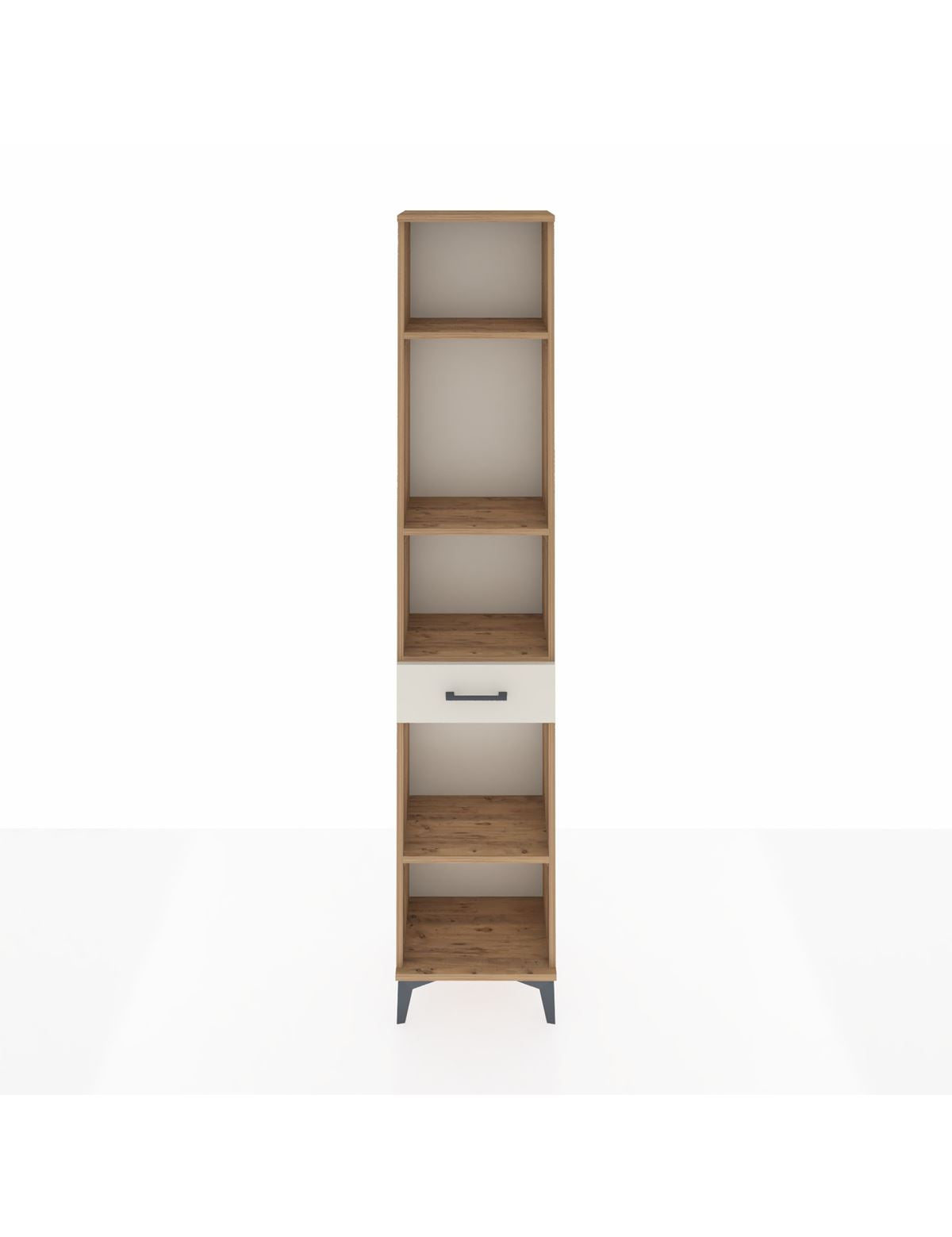 Arges Dolap 4 Raflı Tek Çekmeceli 44x30x221 Çam-Aytaşı