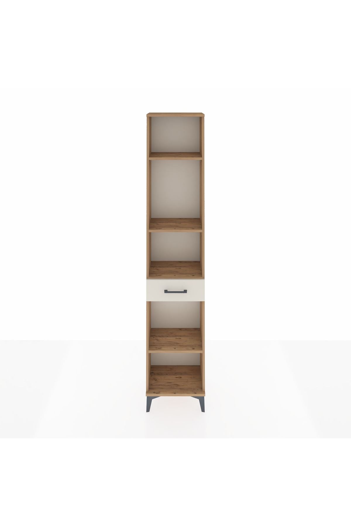 Arges Dolap 4 Raflı Tek Çekmeceli 44x30x221 Çam-Aytaşı