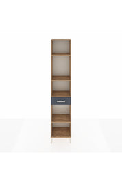 Arges Dolap 4 Raflı Tek Çekmeceli 44x30x221 Çam-Antrasit