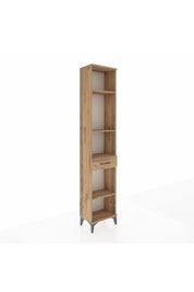 Arges Dolap 4 Raflı Tek Çekmeceli 44x30x221 Çam-Çam