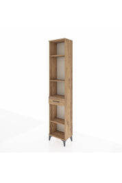 Arges Dolap 4 Raflı Tek Çekmeceli 44x30x221 Çam-Çam