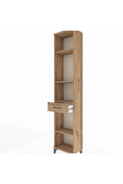 Arges Dolap 4 Raflı Tek Çekmeceli 44x30x221 Çam-Çam