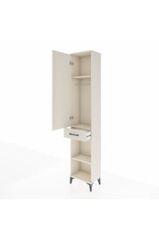 Arges Dolap 3 Raflı Tek Çekmeceli Tek Askılı 44x30x221 Aytaşı-Aytaşı