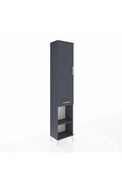 Arges Dolap 3 Raflı Tek Çekmeceli Tek Askılı 44x30x221 Antrasit-Antrasit