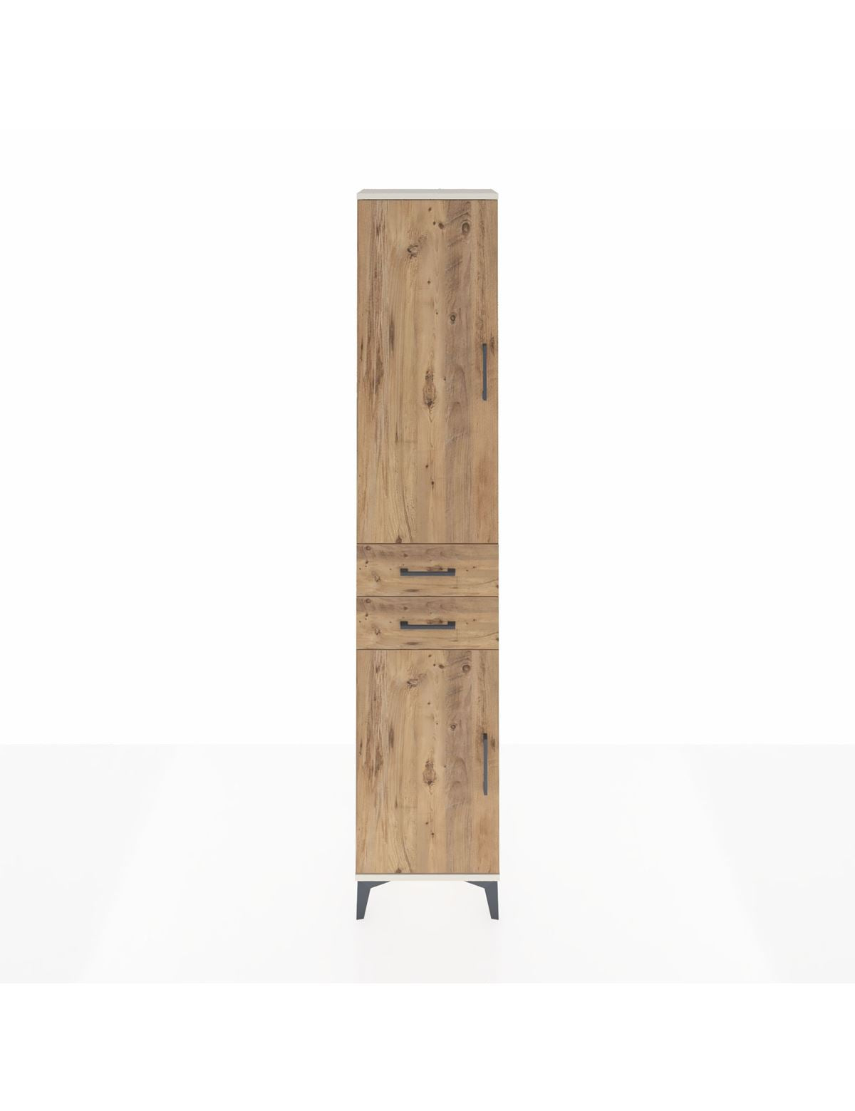 Arges Dolap 3 Raflı 2 Çekmeceli Tek Askılı 44x30x221 Aytaşı-Çam