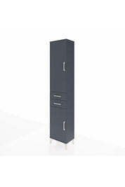 Arges Dolap 3 Raflı 2 Çekmeceli Tek Askılı 44x30x221 Antrasit-Antrasit