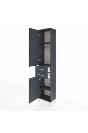 Arges Dolap 3 Raflı 2 Çekmeceli Tek Askılı 44x30x221 Antrasit-Antrasit