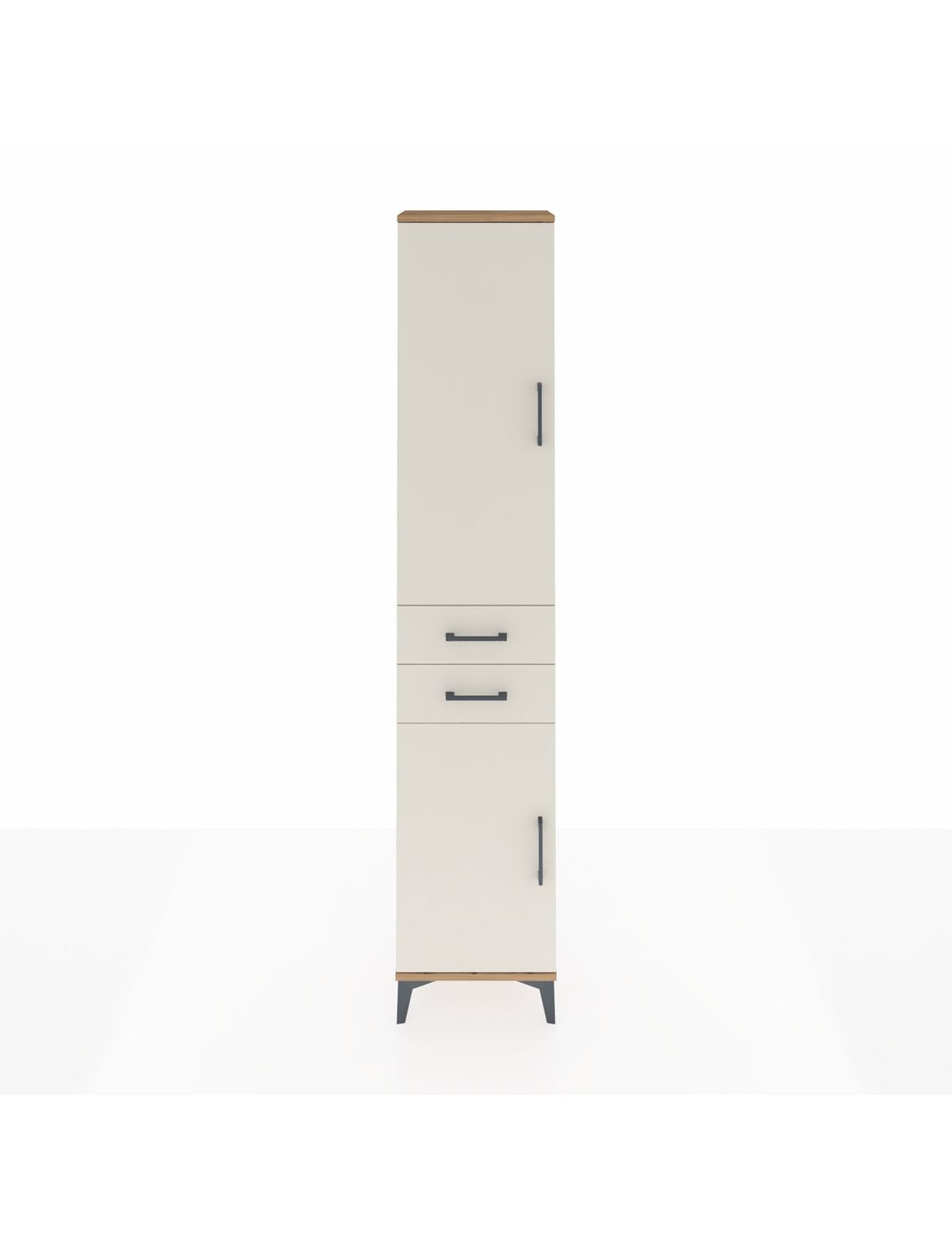 Arges Dolap 3 Raflı 2 Çekmeceli Tek Askılı 44x30x221 Çam-Aytaşı