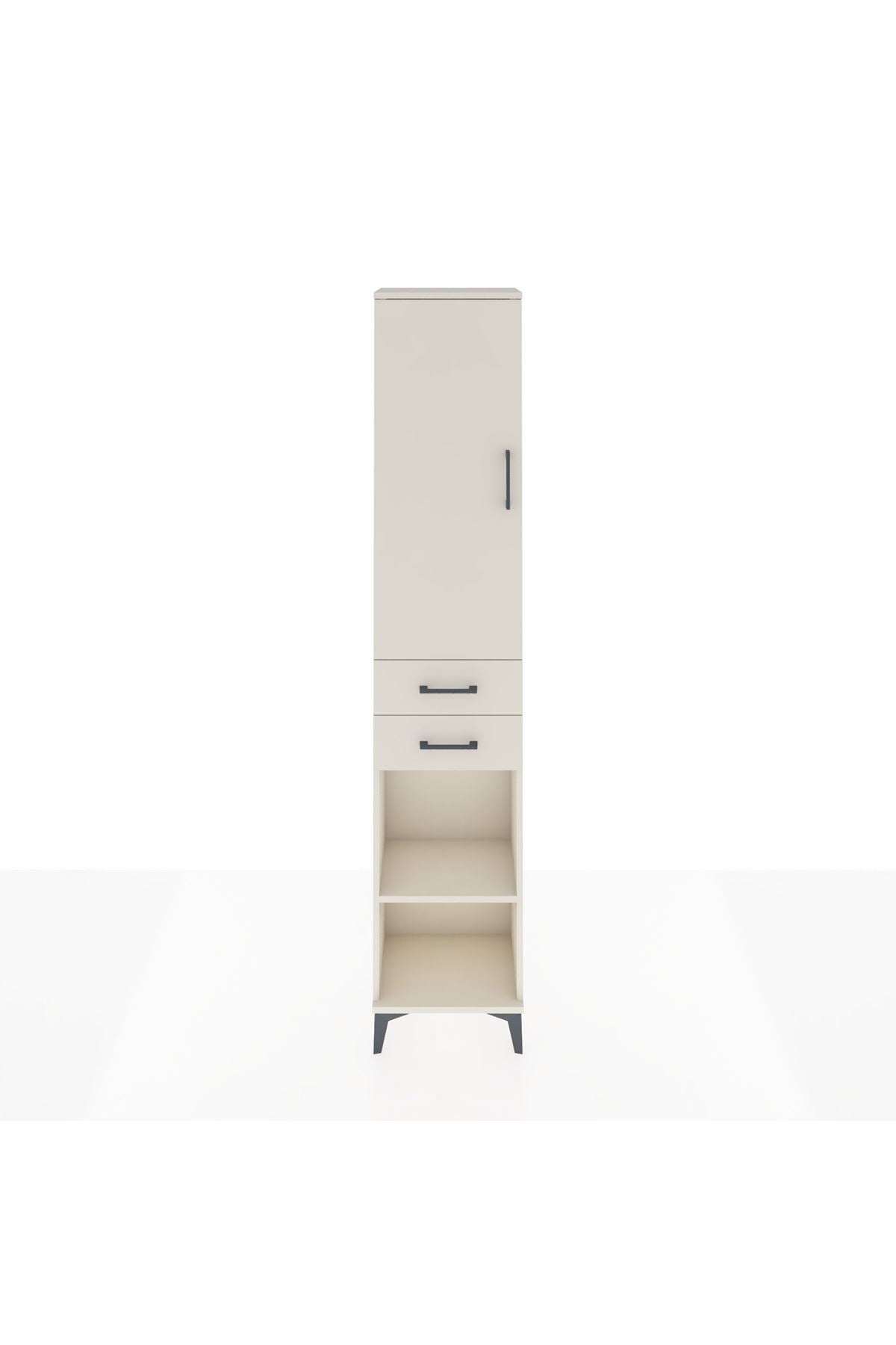 Arges Dolap 3 Raflı 2 Çekmeceli Tek Askılı 44x30x221 Aytaşı-Aytaşı