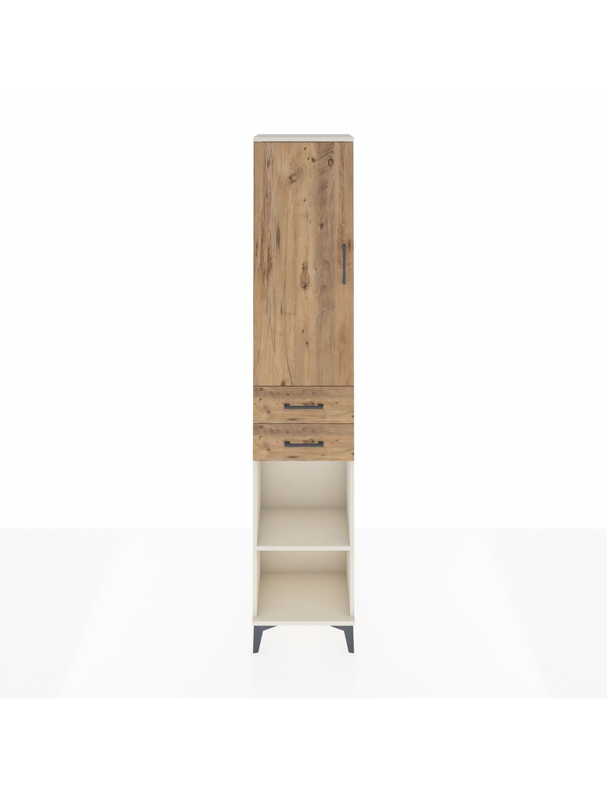 Arges Dolap 3 Raflı 2 Çekmeceli Tek Askılı 44x30x221 Aytaşı-Çam