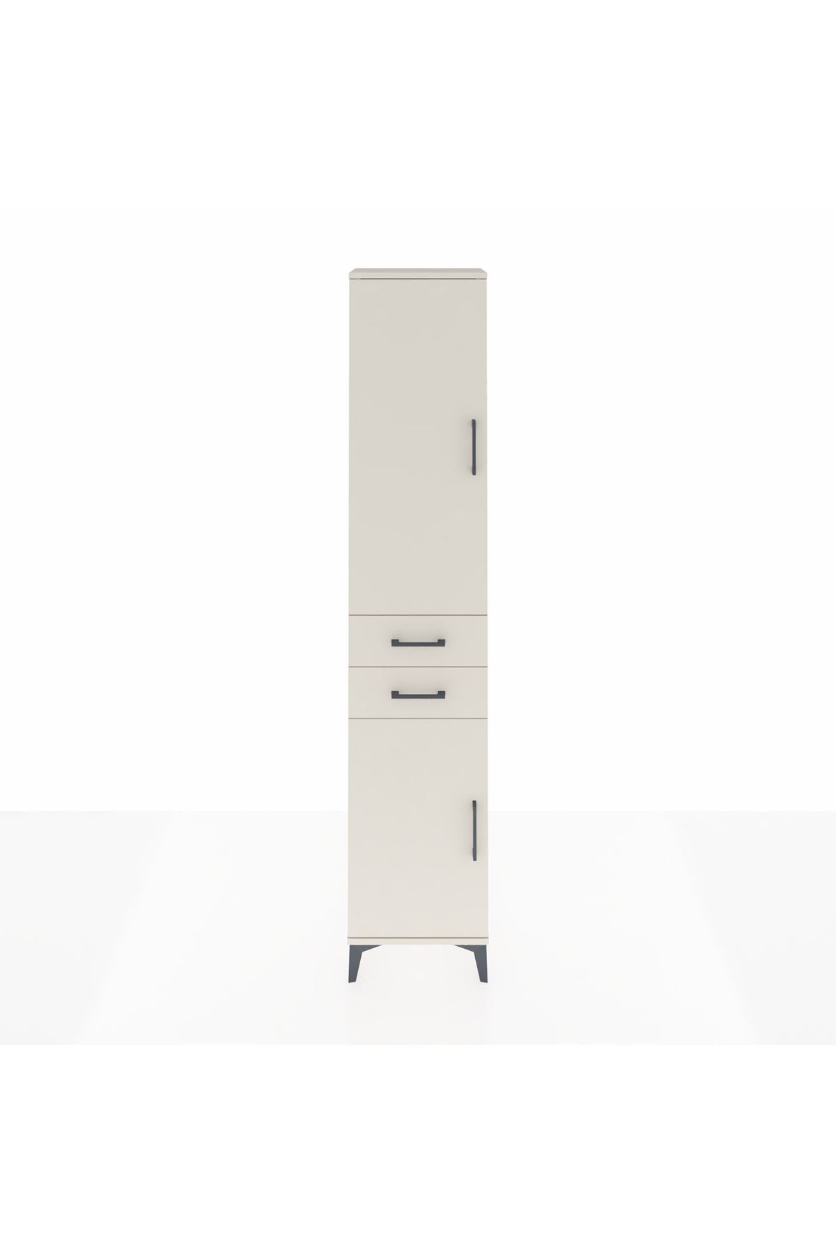 Arges Dolap 4 Raflı 2 Çekmeceli 2 Kapaklı 44x30x221 Aytaşı-Aytaşı