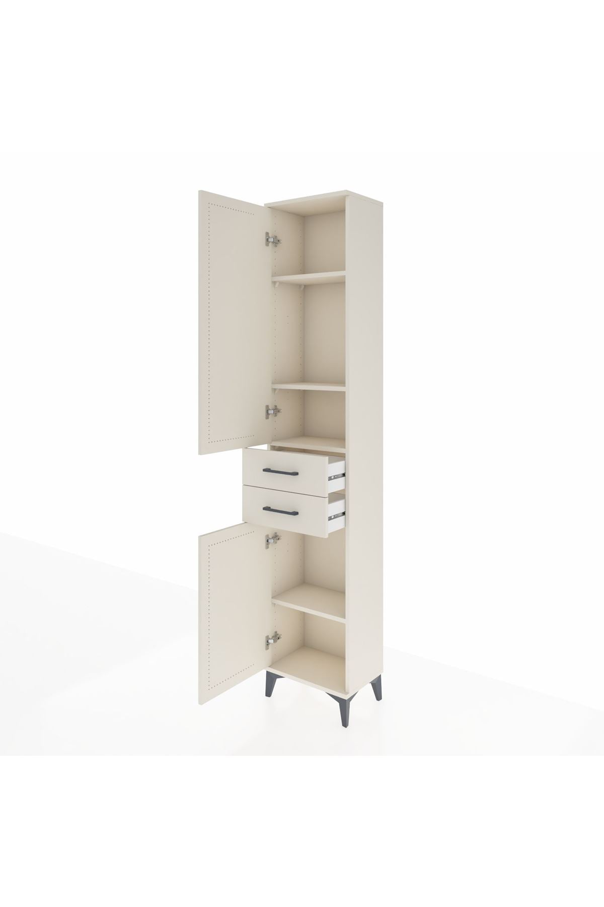 Arges Dolap 4 Raflı 2 Çekmeceli 2 Kapaklı 44x30x221 Aytaşı-Aytaşı