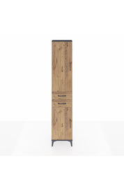 Arges Dolap 4 Raflı 2 Çekmeceli 2 Kapaklı 44x30x221 Antrasit-Çam