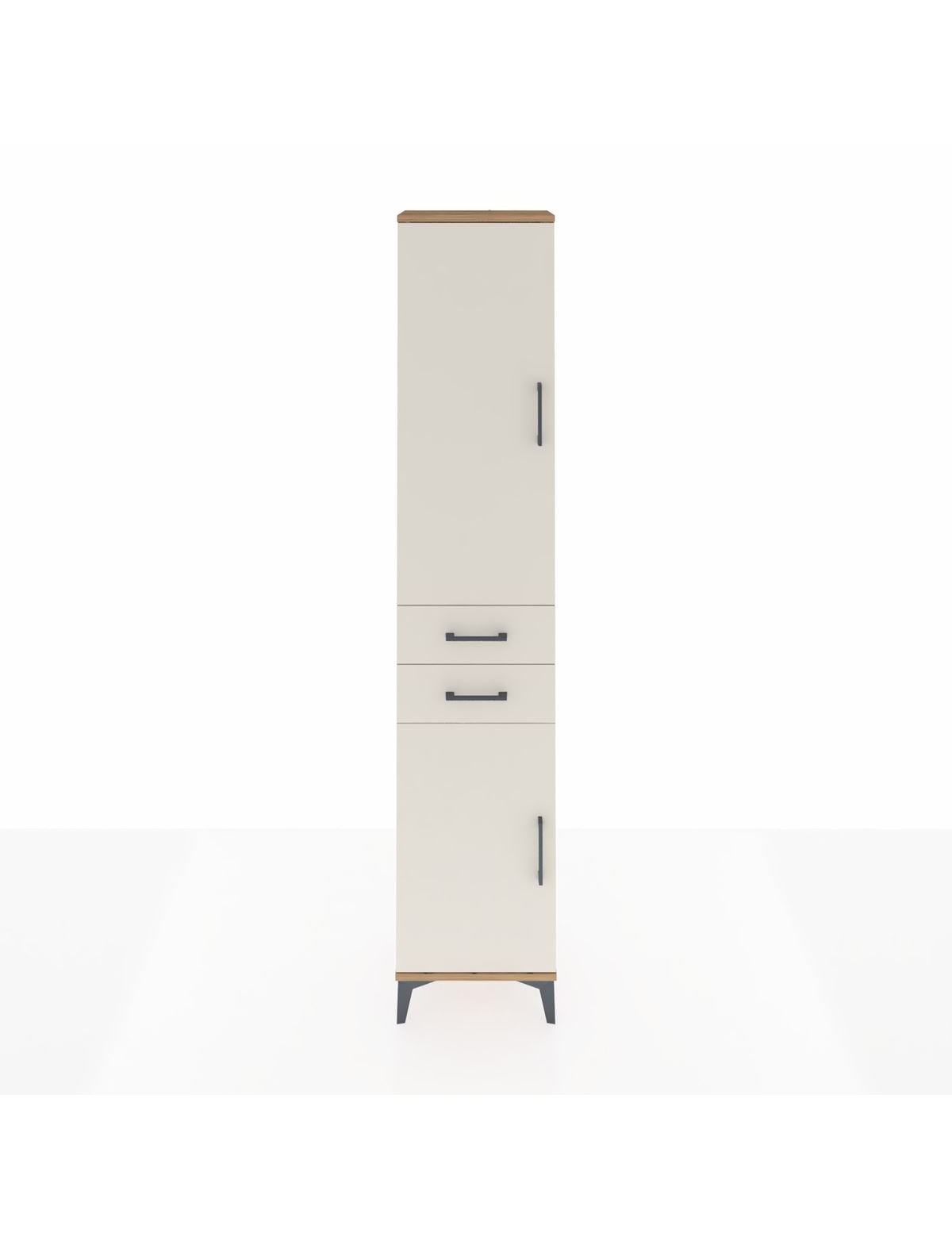 Arges Dolap 4 Raflı 2 Çekmeceli 2 Kapaklı 44x30x221 Çam-Aytaşı