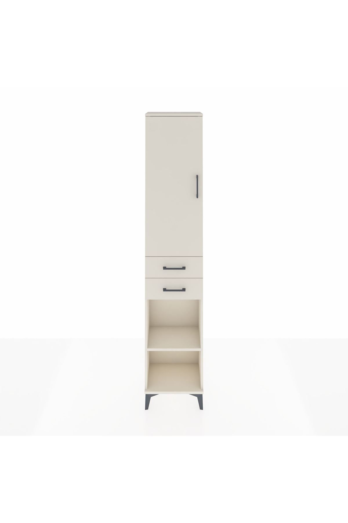 Arges Dolap 4 Raflı 2 Çekmeceli Tek Kapaklı 44x30x221 Aytaşı-Aytaşı