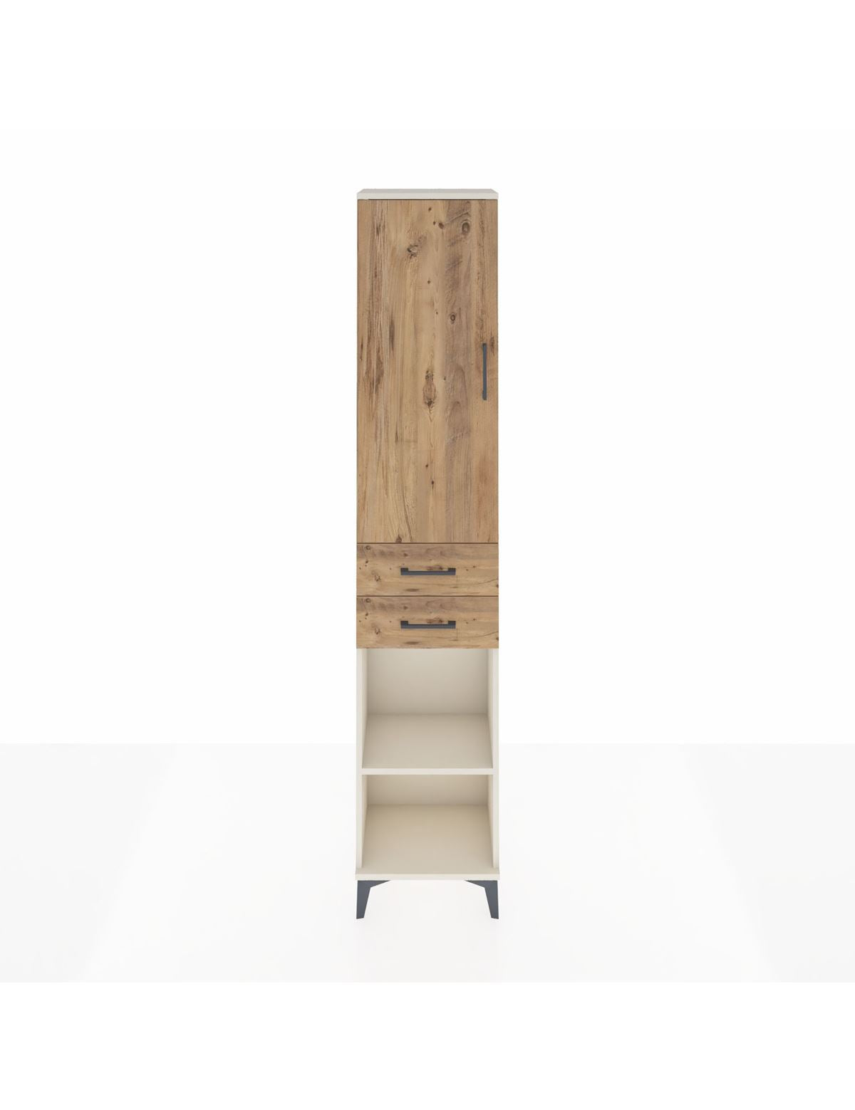 Arges Dolap 4 Raflı 2 Çekmeceli Tek Kapaklı 44x30x221 Aytaşı-Çam