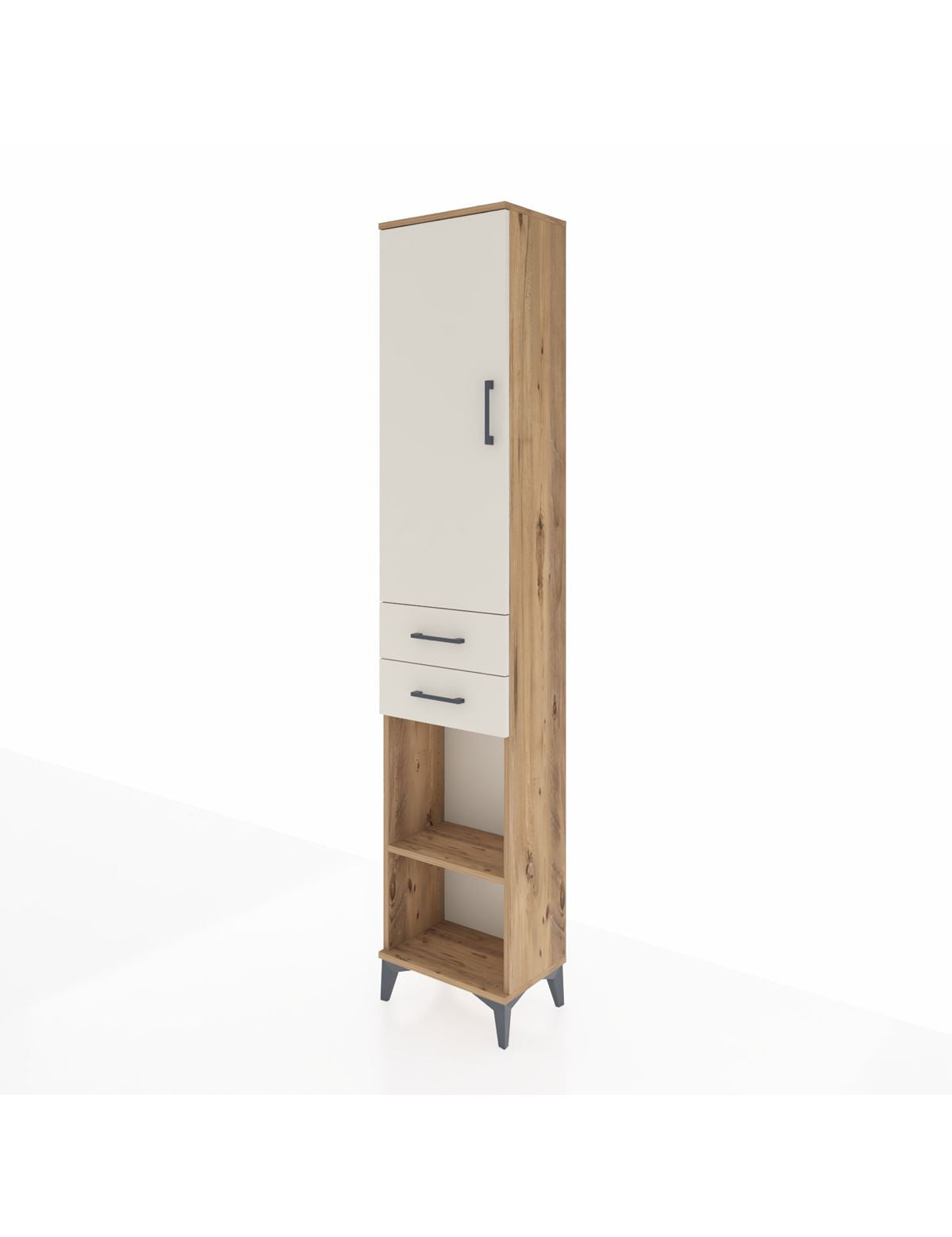 Arges Dolap 4 Raflı 2 Çekmeceli Tek Kapaklı 44x30x221 - S28M190V7A