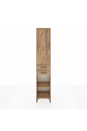 Arges Dolap 4 Raflı 2 Çekmeceli Tek Kapaklı 44x30x221 Çam-Çam