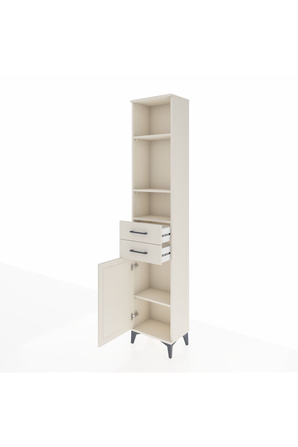 Arges Dolap 4 Raflı 2 Çekmeceli Tek Kapaklı 44x30x221 Aytaşı-Aytaşı