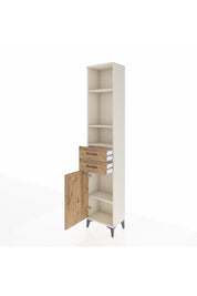 Arges Dolap 4 Raflı 2 Çekmeceli Tek Kapaklı 44x30x221 Aytaşı-Çam