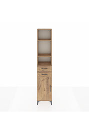 Arges Dolap 4 Raflı 2 Çekmeceli Tek Kapaklı 44x30x221 Çam-Çam