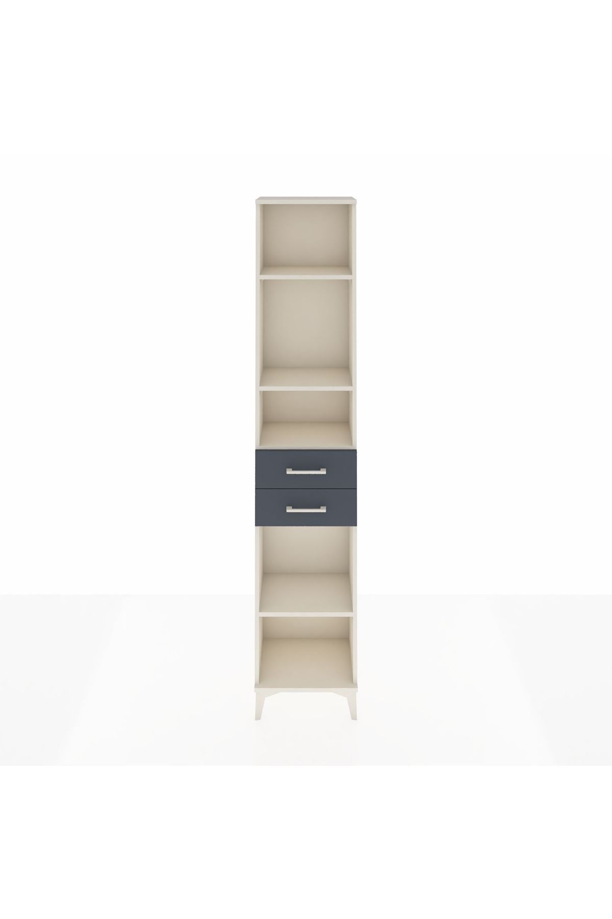 Arges Dolap 4 Raflı 2 Çekmeceli 44x30x221 Aytaşı-Antrasit