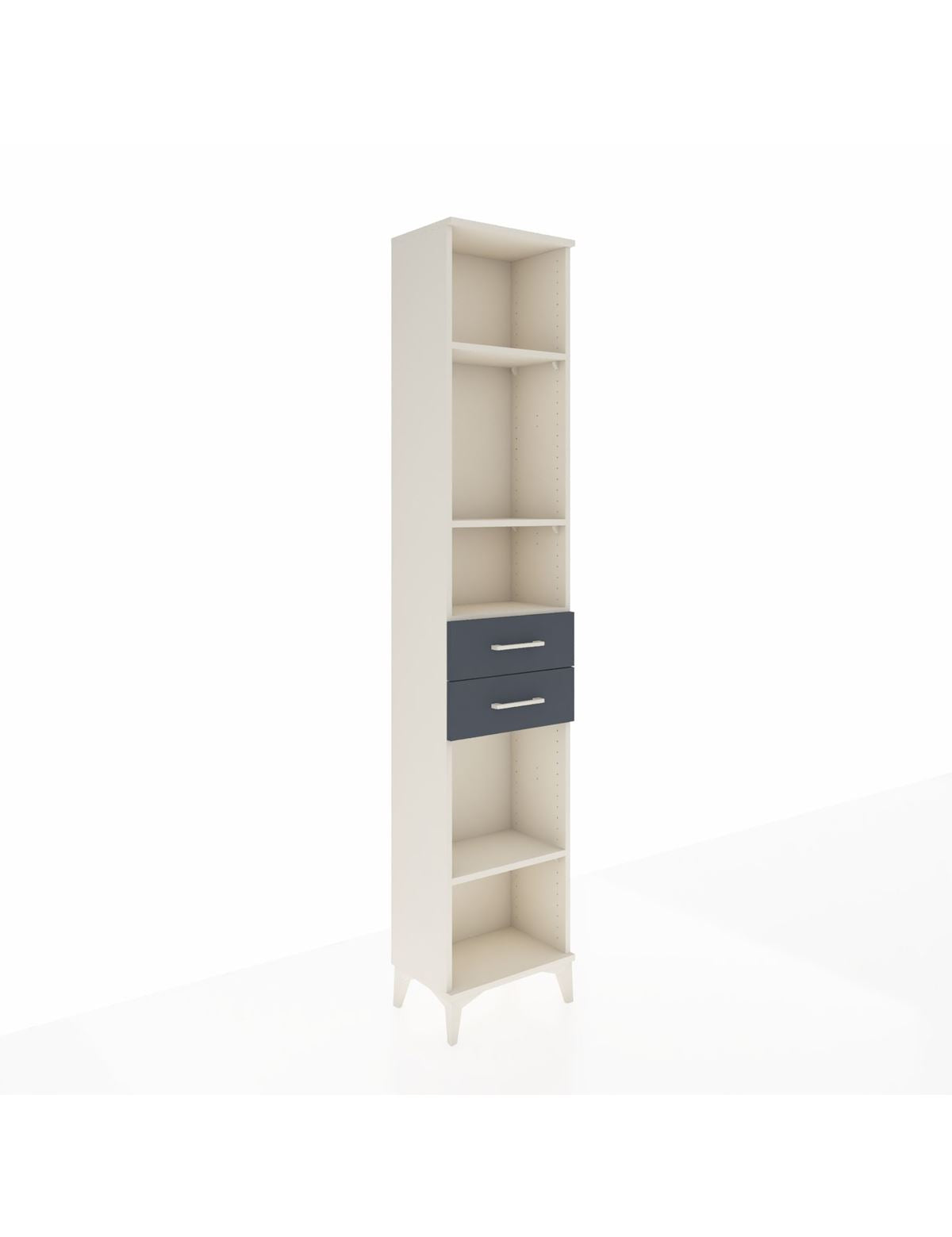 Arges Dolap 4 Raflı 2 Çekmeceli 44x30x221 Aytaşı-Antrasit