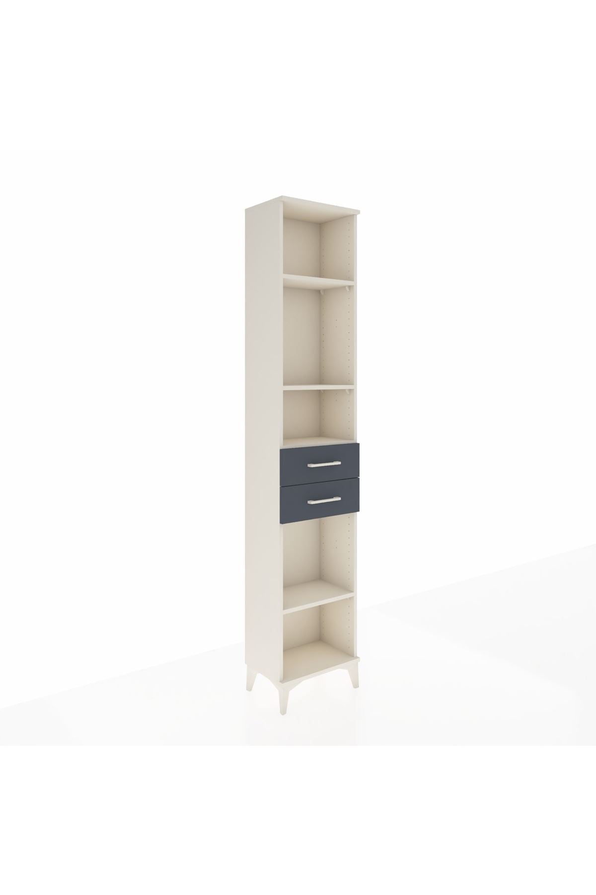 Arges Dolap 4 Raflı 2 Çekmeceli 44x30x221 Aytaşı-Antrasit